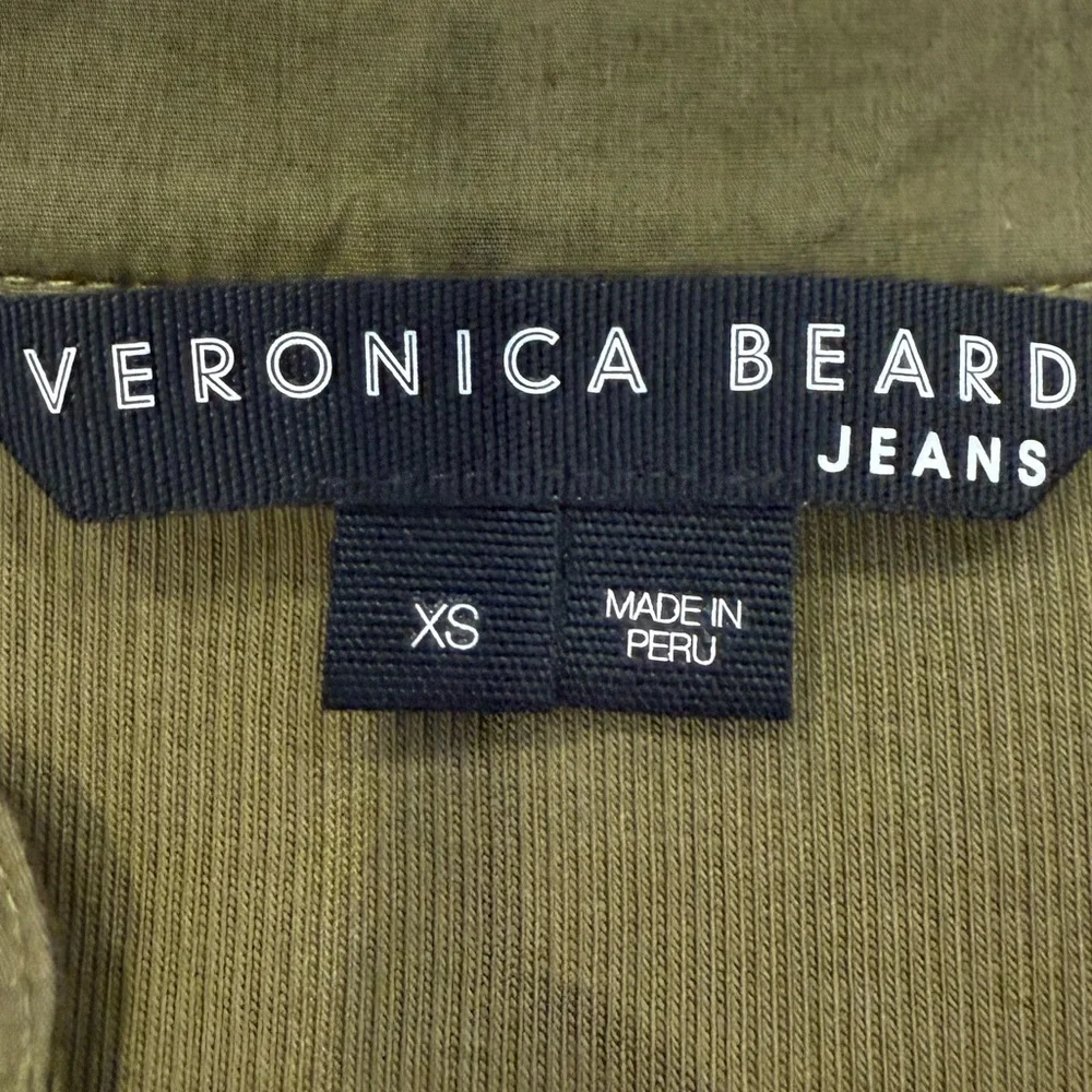 VERONICA BEARD Coralee green Puff-Sleeve Rib-Knit Top XS - Picture 7 of 9